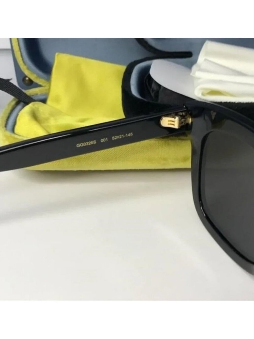 New - Gucci unisex Urban GG0326S GG/0326/S 001 Black Fashion Square Sunglasses… - Picture 8 of 12